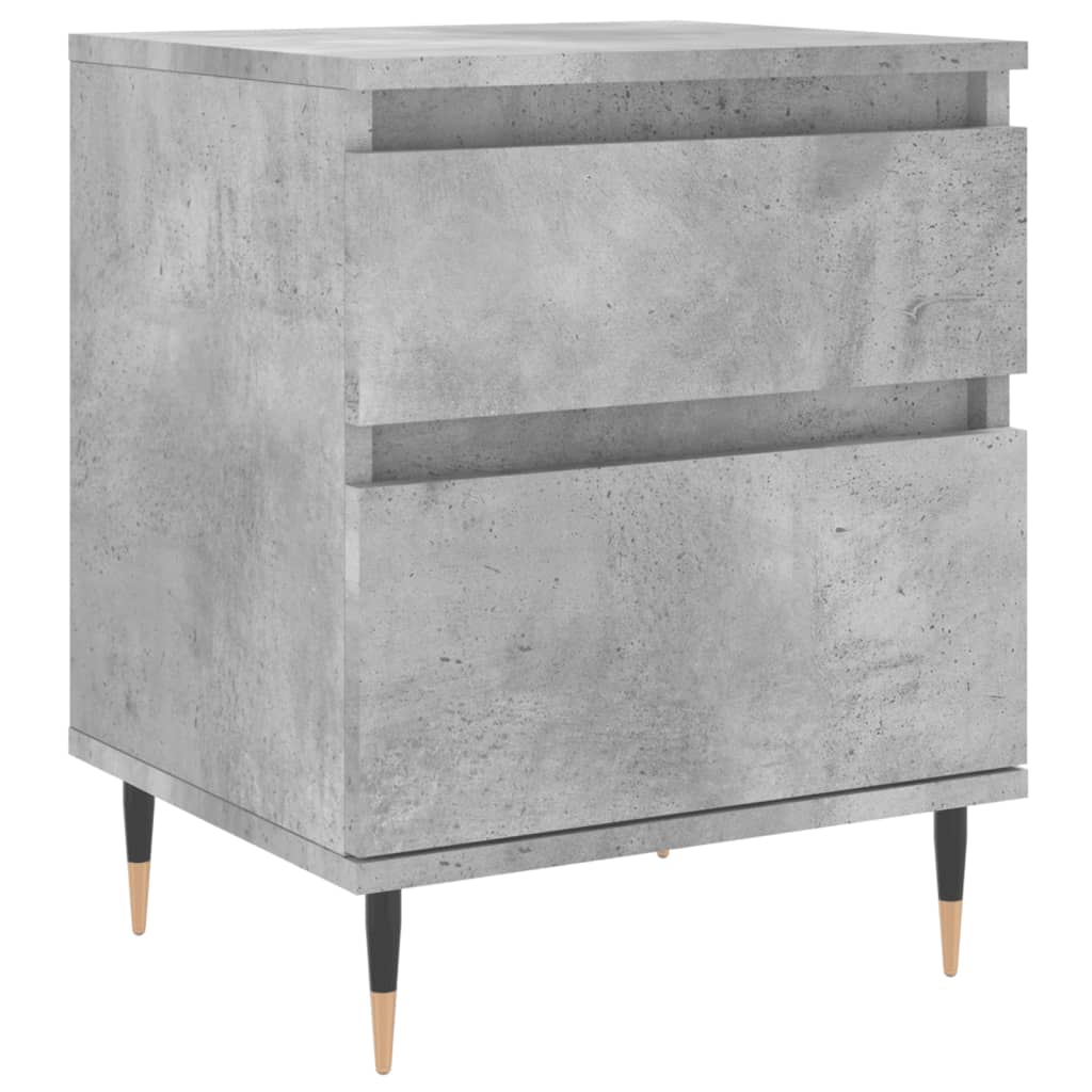 Nattbord 2 stk betonggrå 40x35x50 cm konstruert tre
