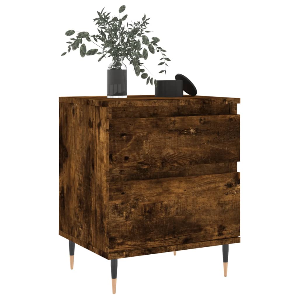 Nattbord røkt eik 40x35x50 cm konstruert tre
