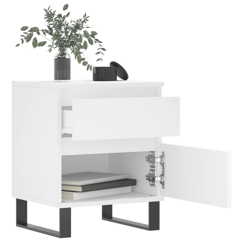 Nattbord 2 stk hvit 40x35x50 cm konstruert tre vidaXL