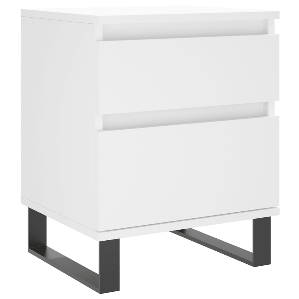Nattbord 2 stk hvit 40x35x50 cm konstruert tre vidaXL