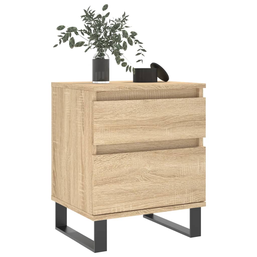 Nattbord 2 stk sonoma eik 40x35x50 cm konstruert tre