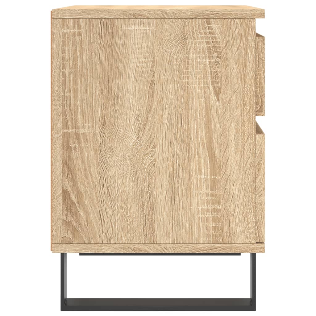 Nattbord 2 stk sonoma eik 40x35x50 cm konstruert tre