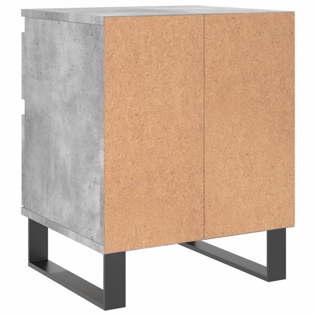 Nattbord 2 stk betonggrå 40x35x50 cm konstruert tre