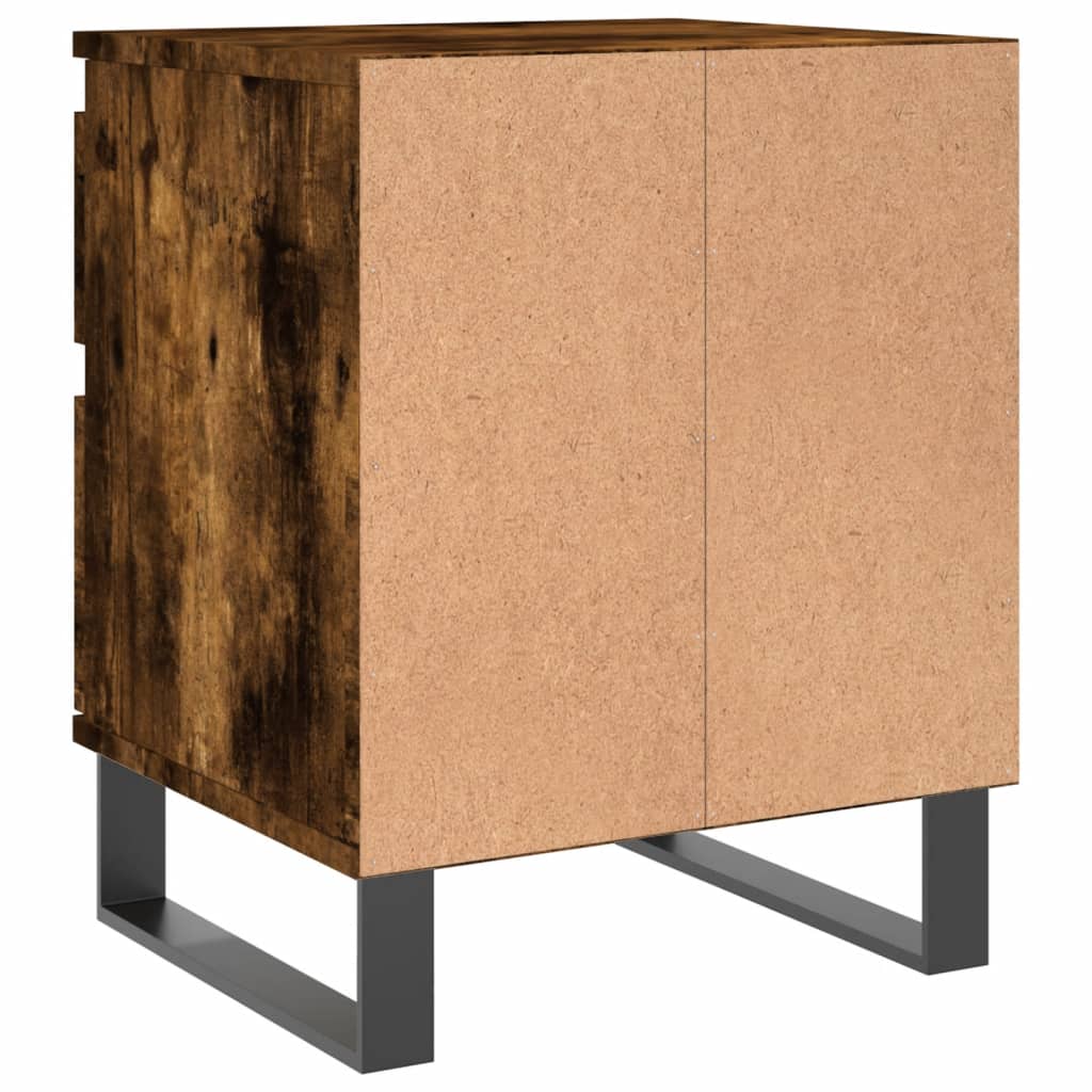 Nattbord 2 stk røkt eik 40x35x50 cm konstruert tre