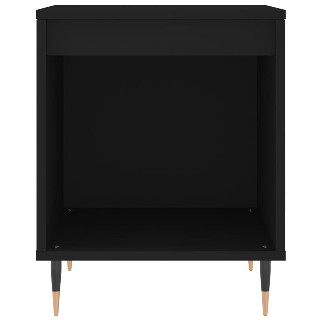 Nattbord 2 stk svart 40x35x50 cm konstruert tre