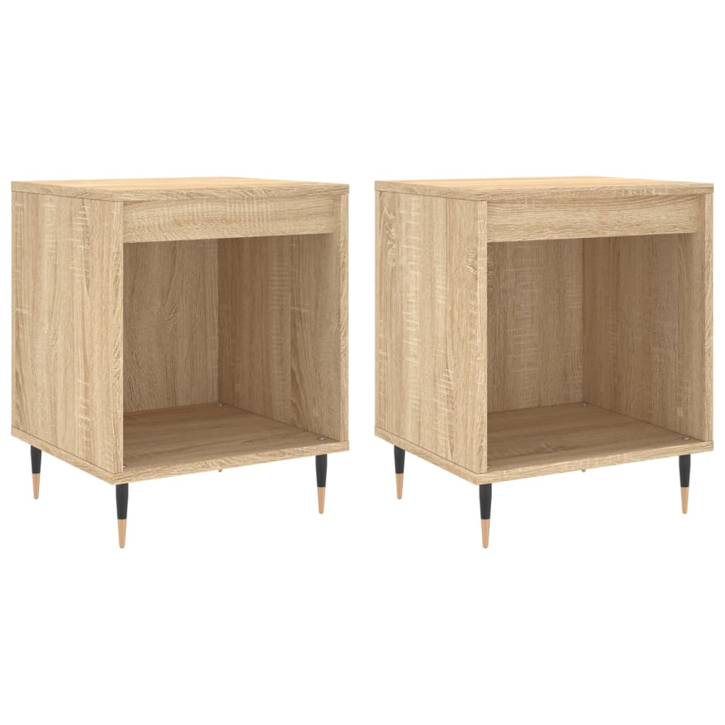 Nattbord 2 stk sonoma eik 40x35x50 cm konstruert tre