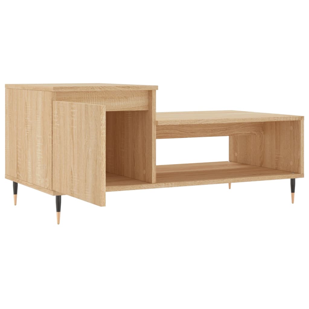 Salongbord sonoma eik 100x50x45 cm konstruert tre