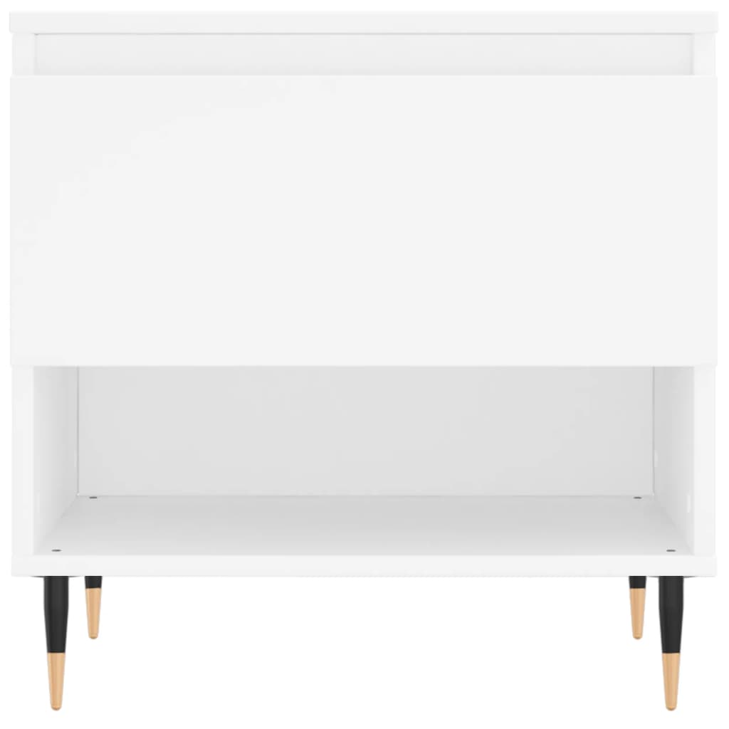 Salongbord hvit 50x46x50 cm konstruert tre