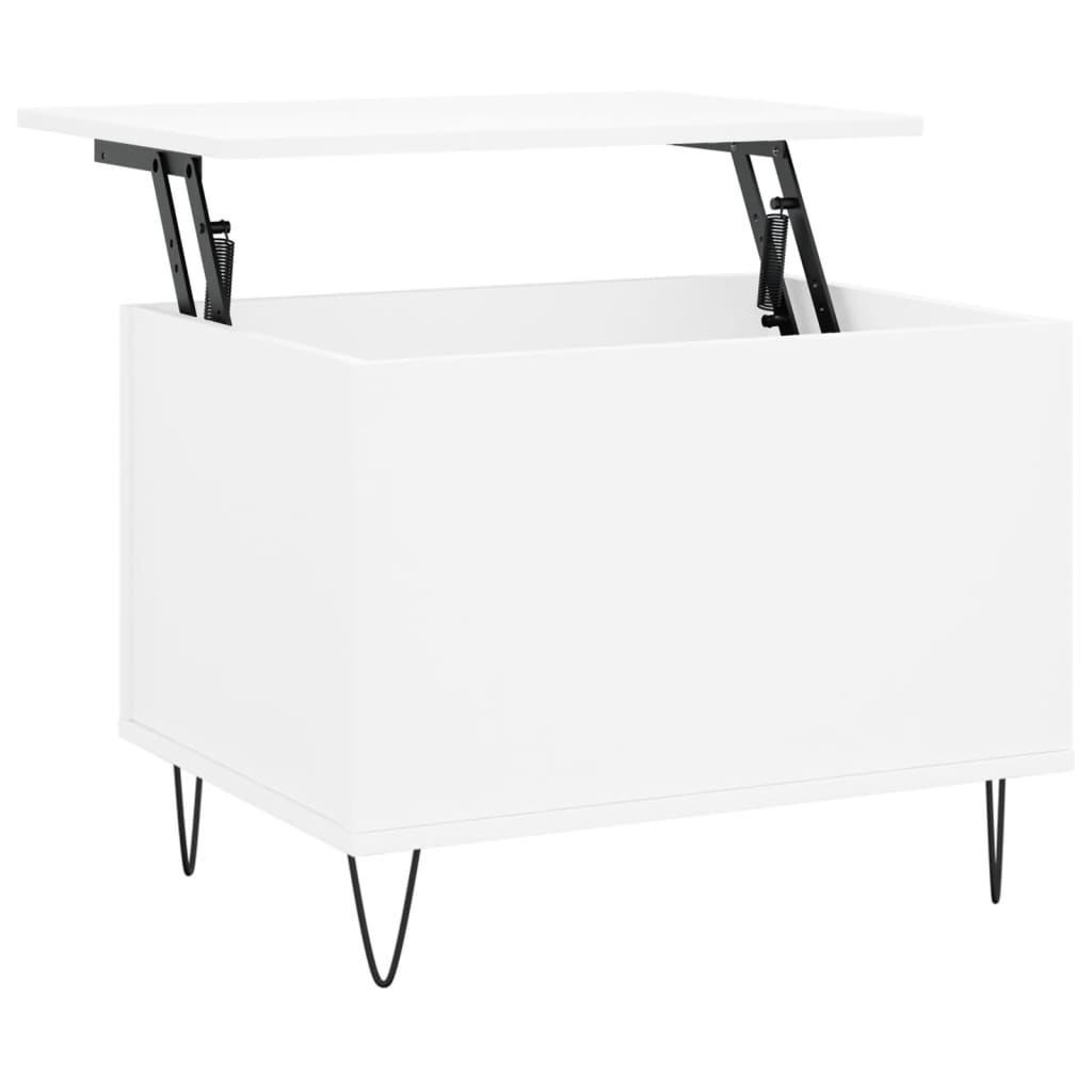 Salongbord hvit 60x44,5x45 cm konstruert tre
