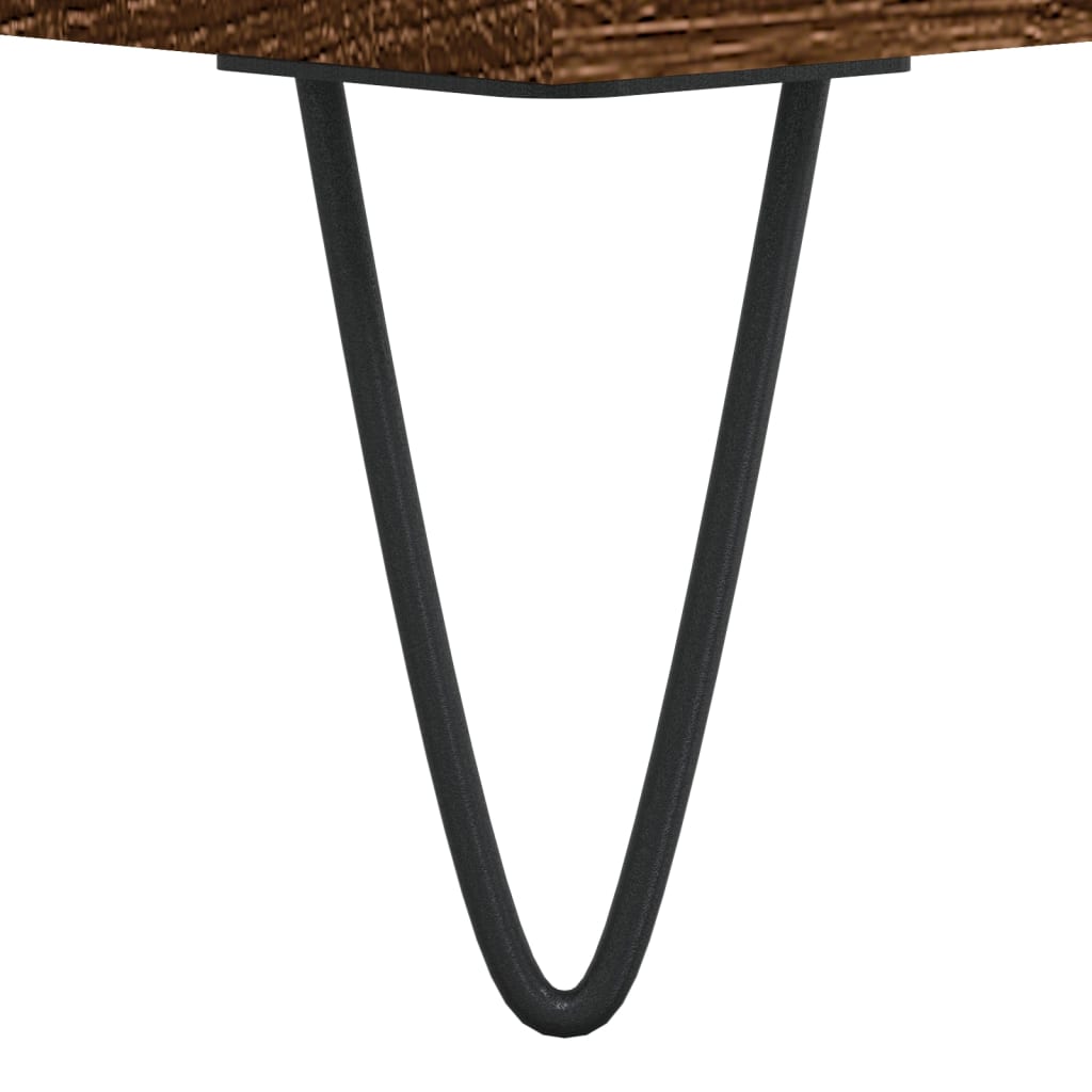 Salongbord brun eik 60x44,5x45 cm konstruert tre