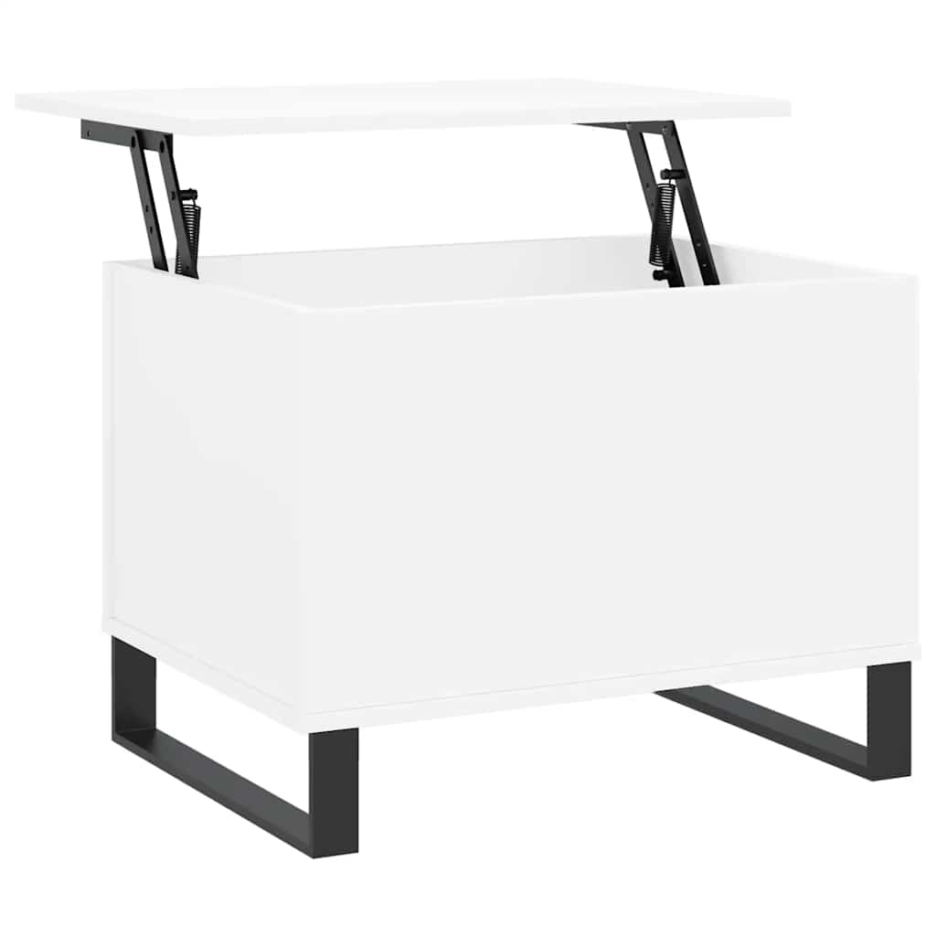 Salongbord hvit 60x44,5x45 cm konstruert tre