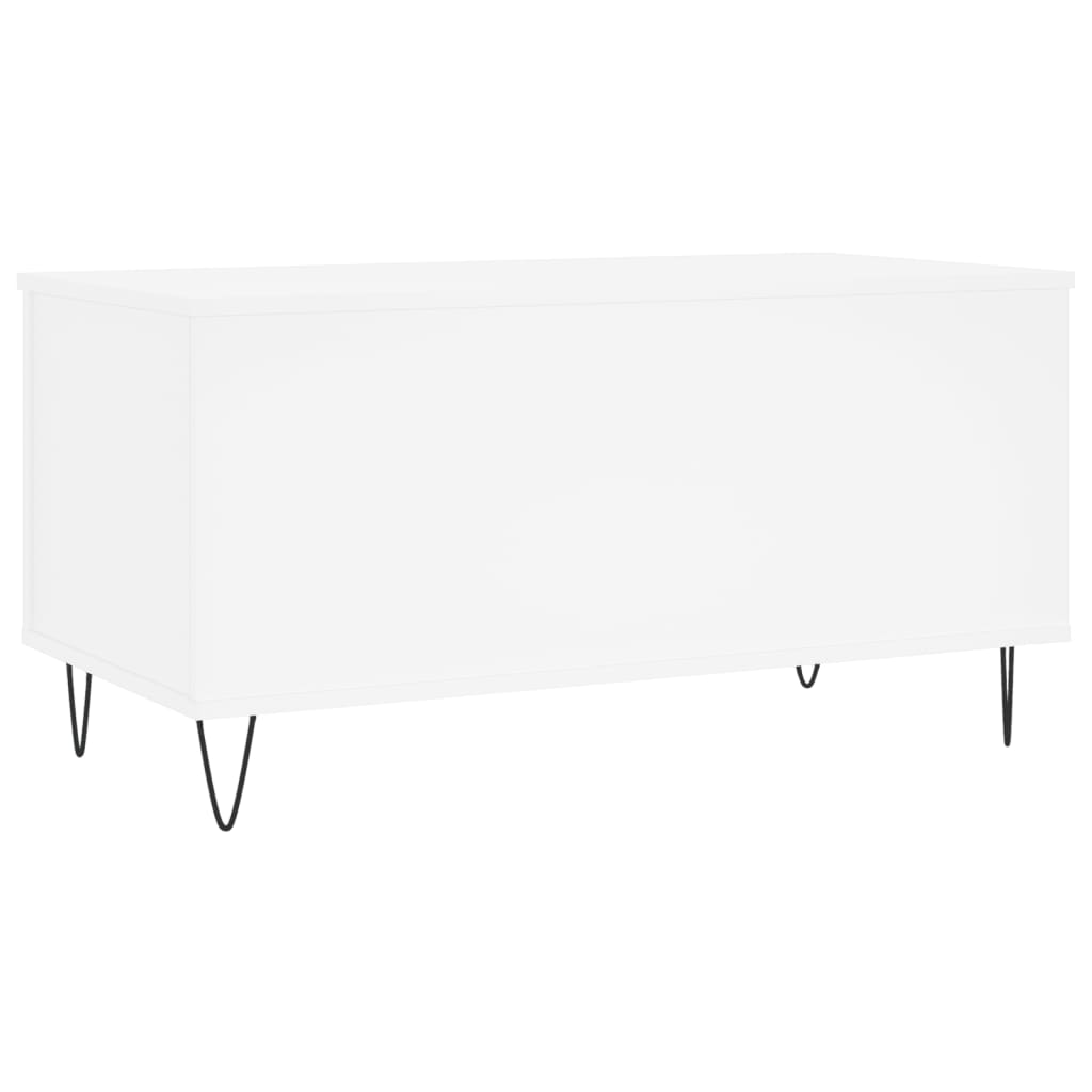Salongbord hvit 90x44,5x45 cm konstruert tre