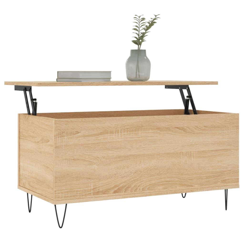 Salongbord sonoma eik 90x44,5x45 cm konstruert tre