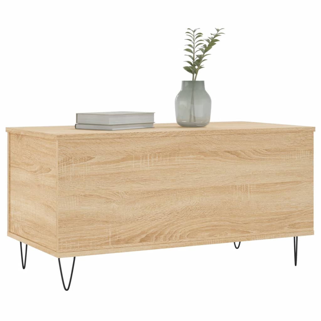 Salongbord sonoma eik 90x44,5x45 cm konstruert tre