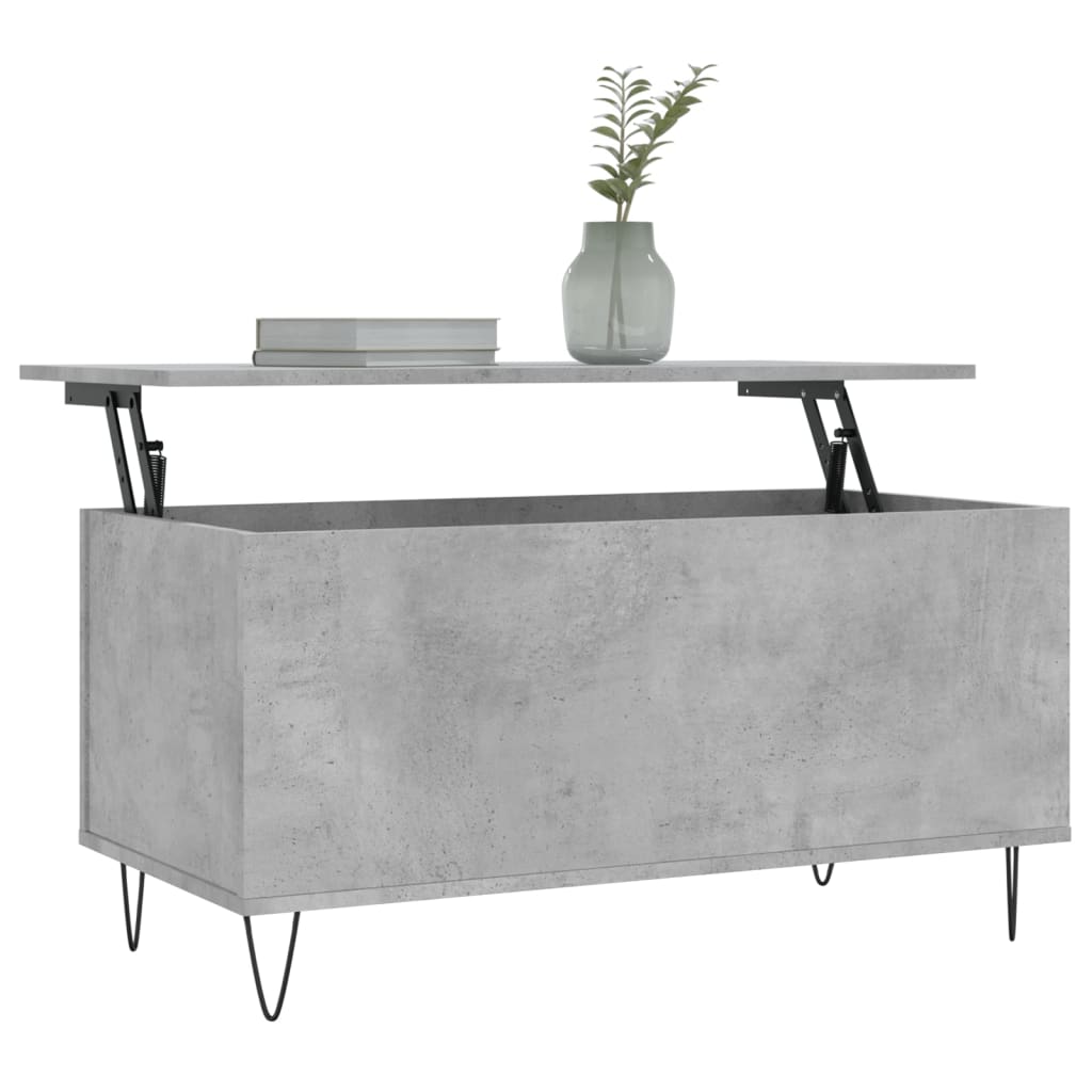 Salongbord betonggrå 90x44,5x45 cm konstruert tre