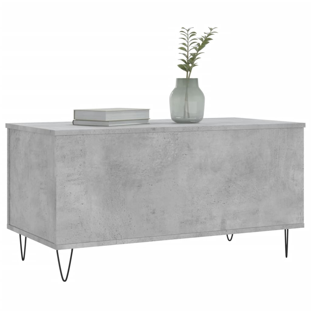 Salongbord betonggrå 90x44,5x45 cm konstruert tre
