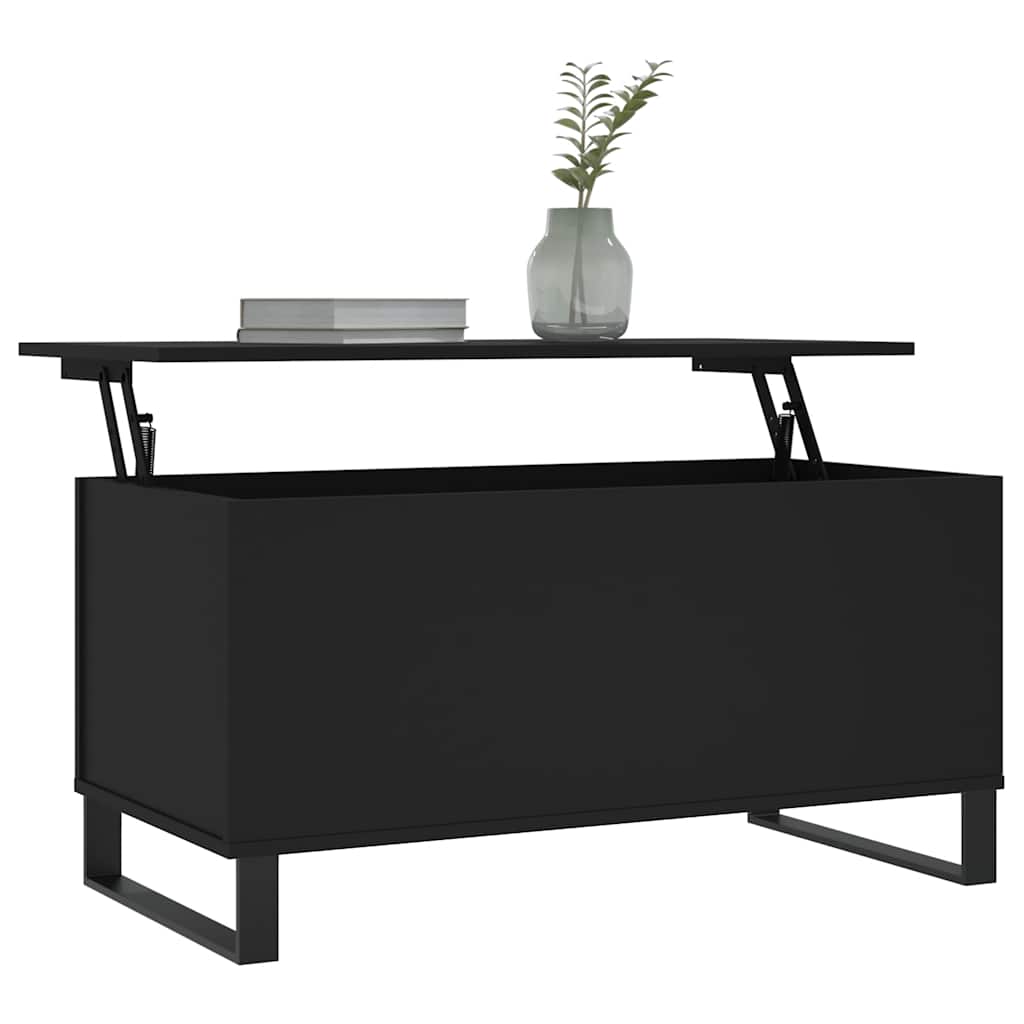 Salongbord svart 90x44,5x45 cm konstruert tre