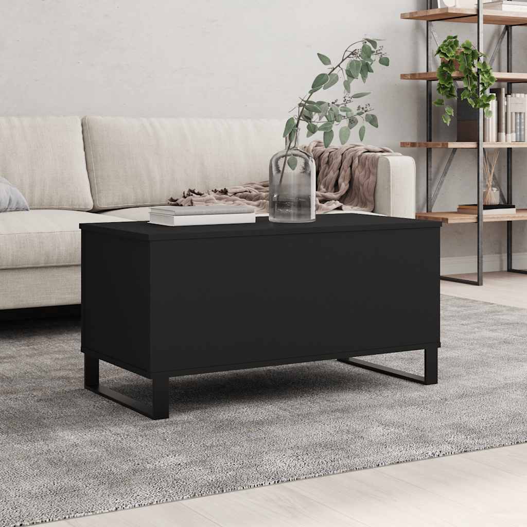 Salongbord svart 90x44,5x45 cm konstruert tre