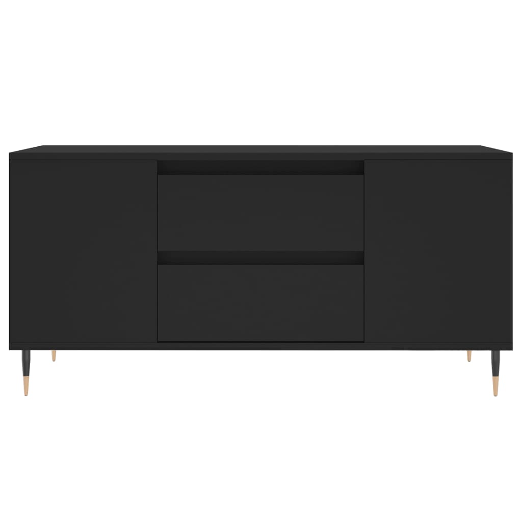 Salongbord svart 102x44,5x50 cm konstruert tre