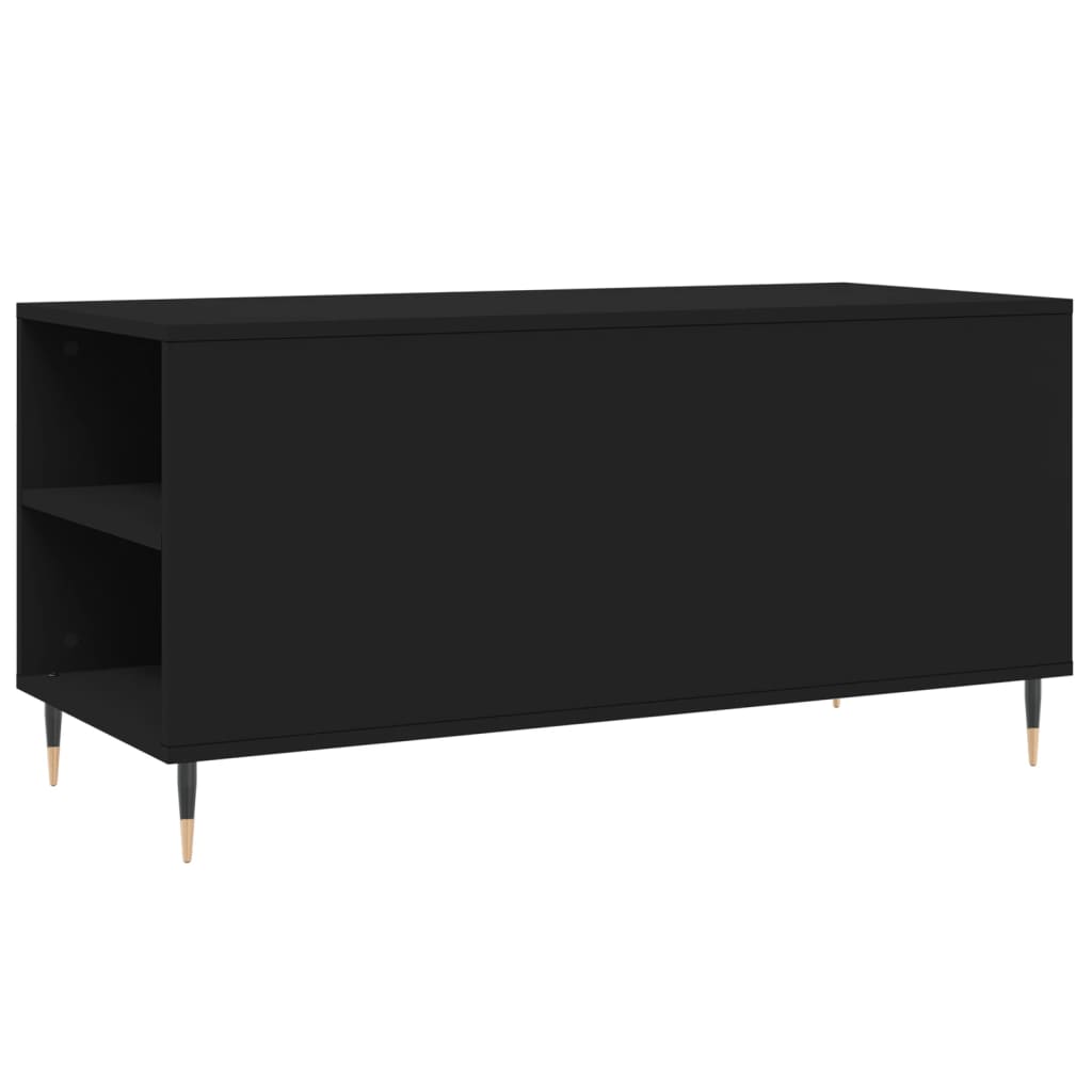 Salongbord svart 102x44,5x50 cm konstruert tre