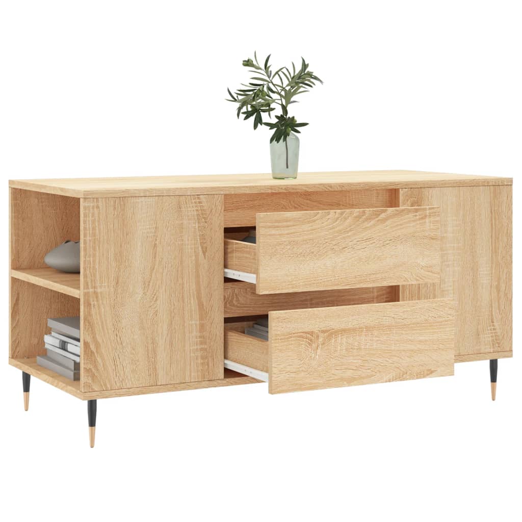 Salongbord sonoma eik 102x44,5x50 cm konstruert tre