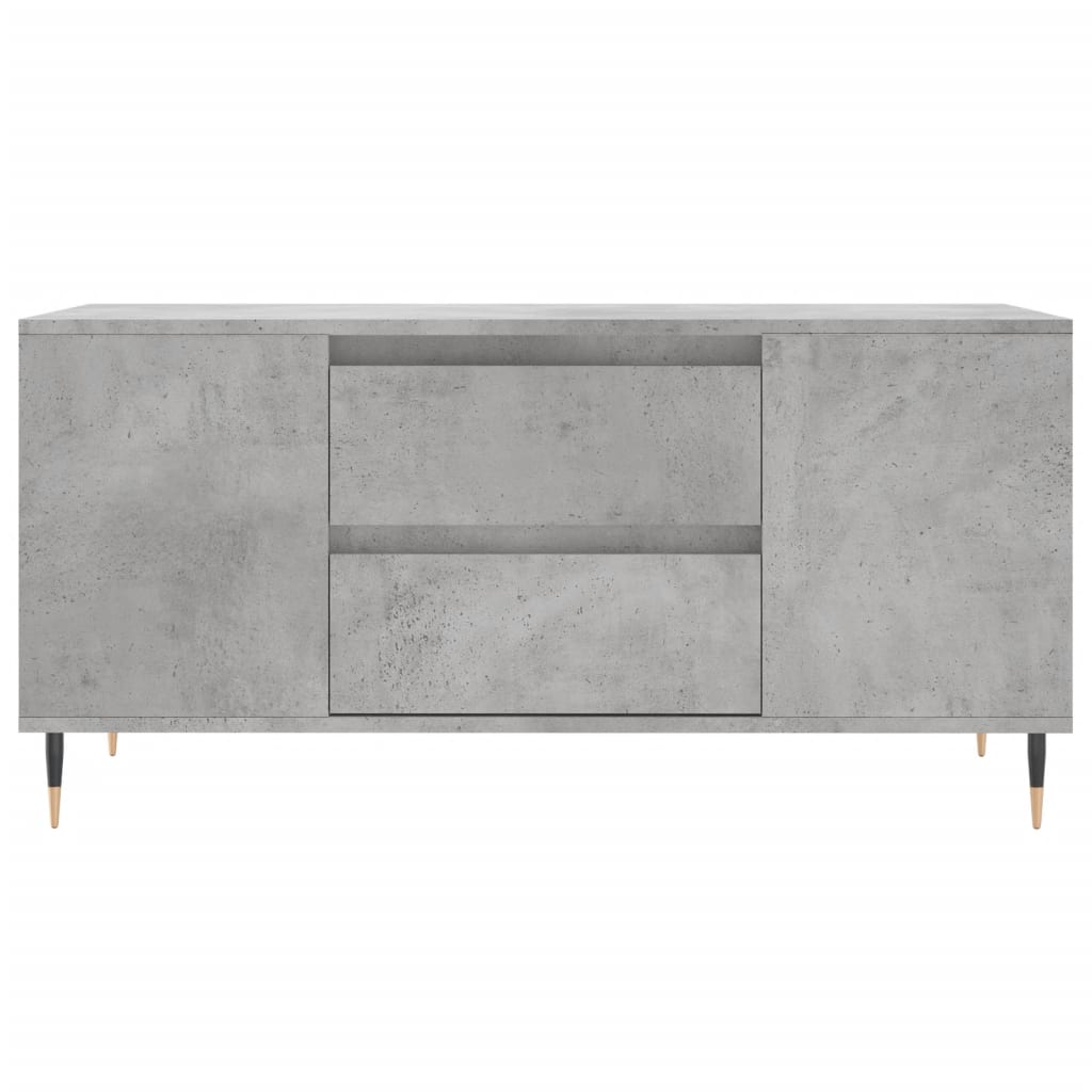 Salongbord betonggrå 102x44,5x50 cm konstruert tre
