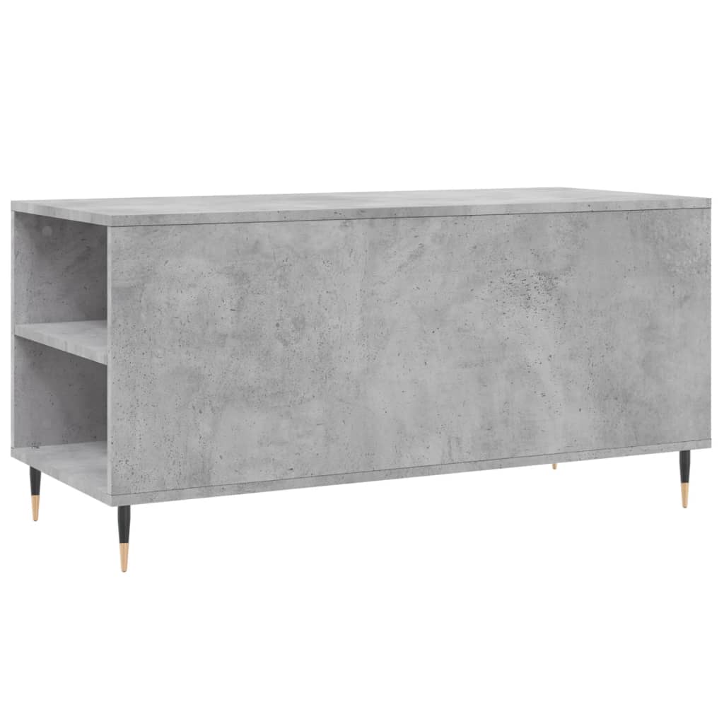 Salongbord betonggrå 102x44,5x50 cm konstruert tre