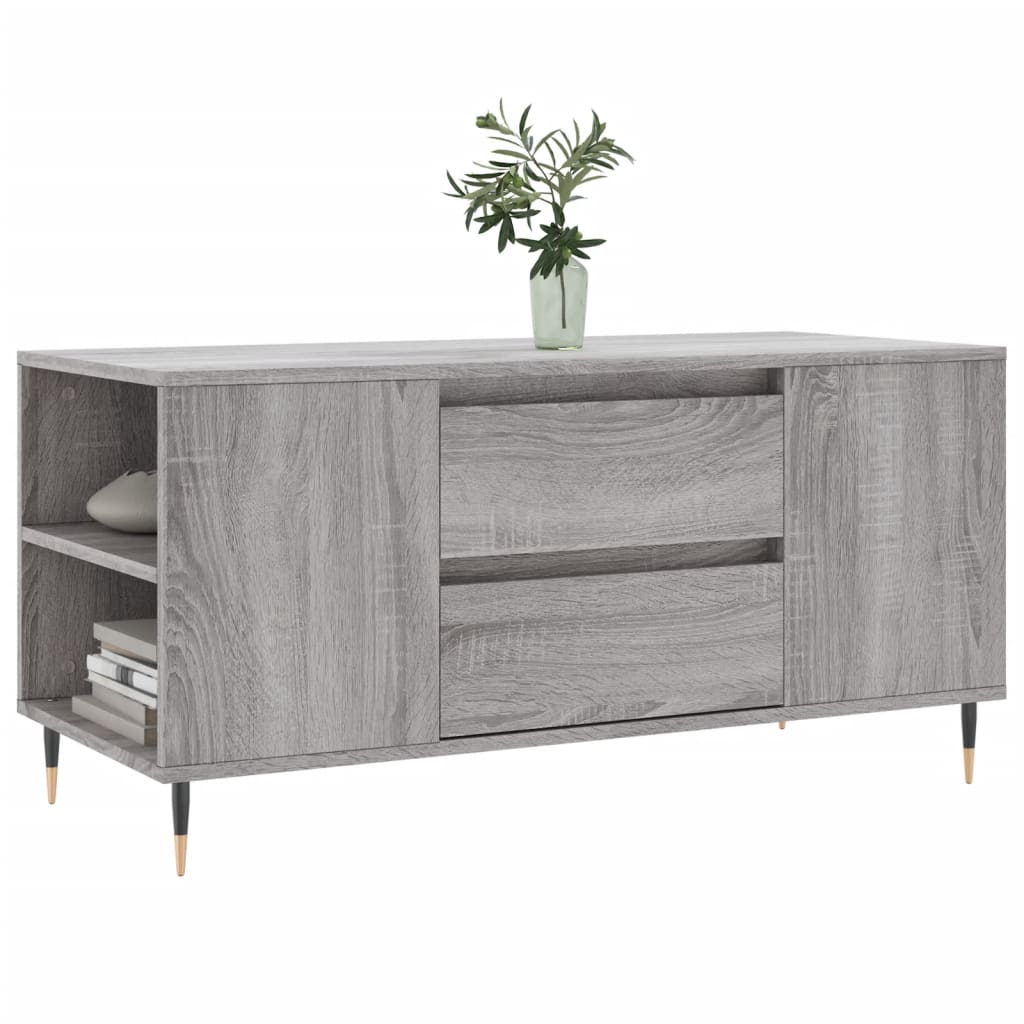 Salongbord grå sonoma 102x44,5x50 cm konstruert tre