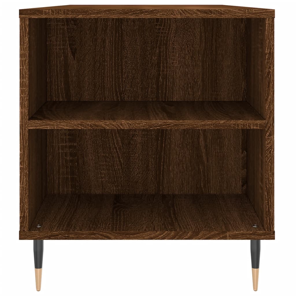 Salongbord brun eik 102x44,5x50 cm konstruert tre
