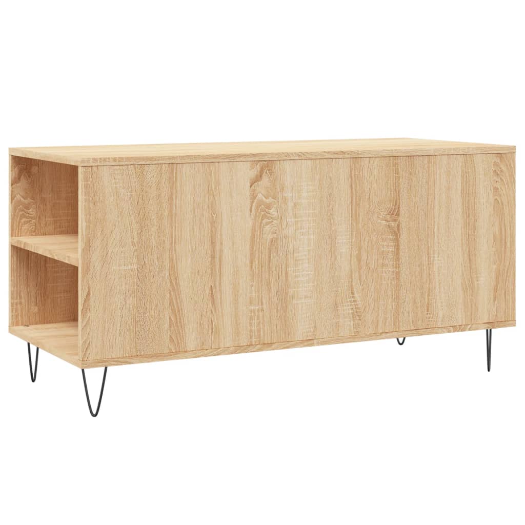 Salongbord sonoma eik 102x44,5x50 cm konstruert tre