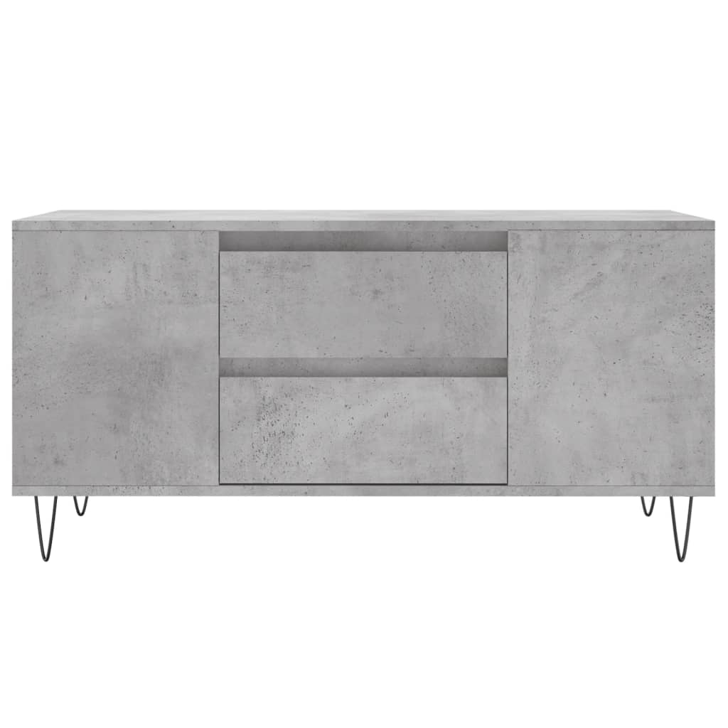 Salongbord betonggrå 102x44,5x50 cm konstruert tre