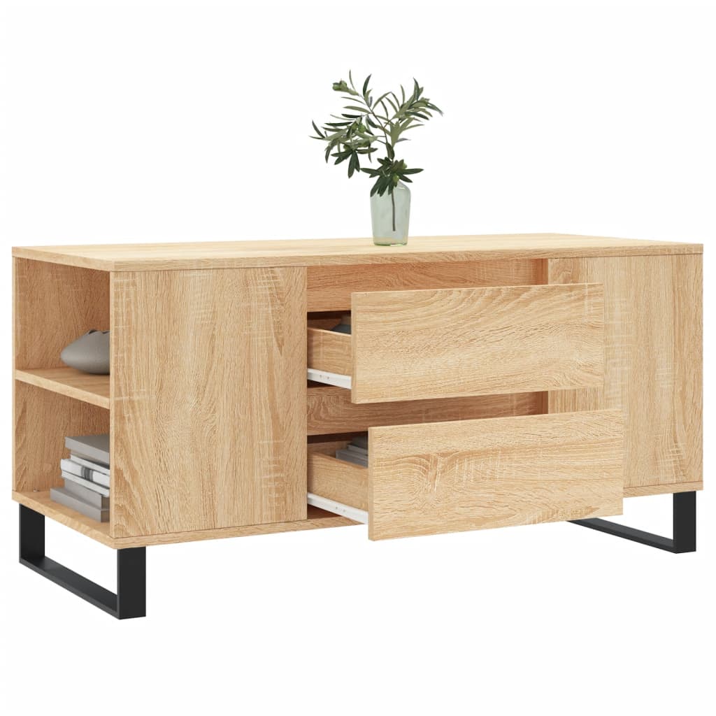 Salongbord sonoma eik 102x44,5x50 cm konstruert tre