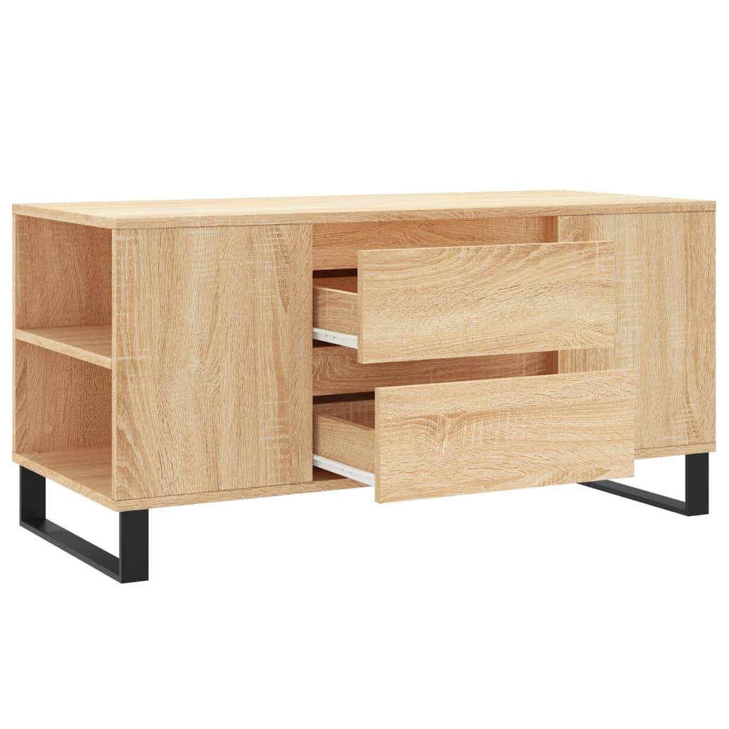 Salongbord sonoma eik 102x44,5x50 cm konstruert tre