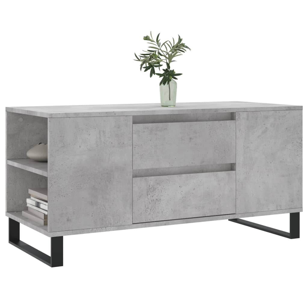 Salongbord betonggrå 102x44,5x50 cm konstruert tre