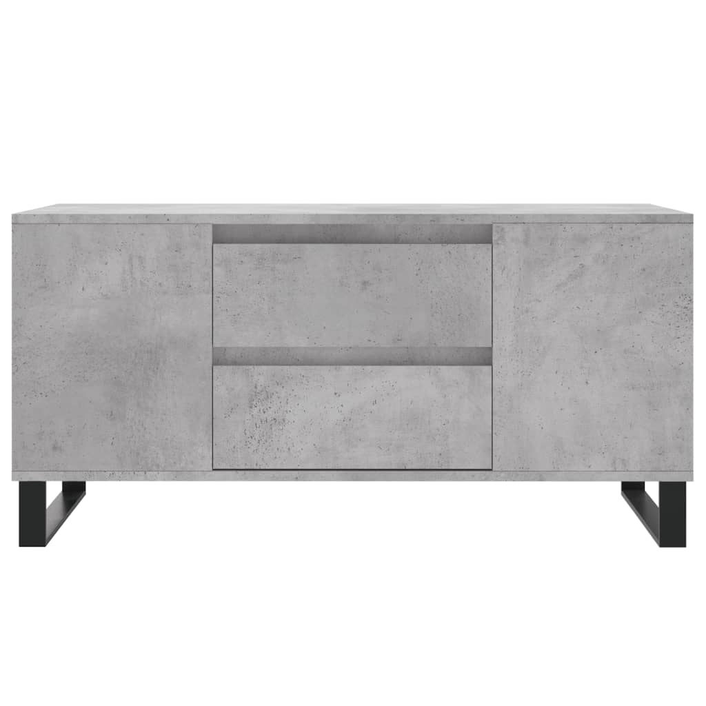 Salongbord betonggrå 102x44,5x50 cm konstruert tre