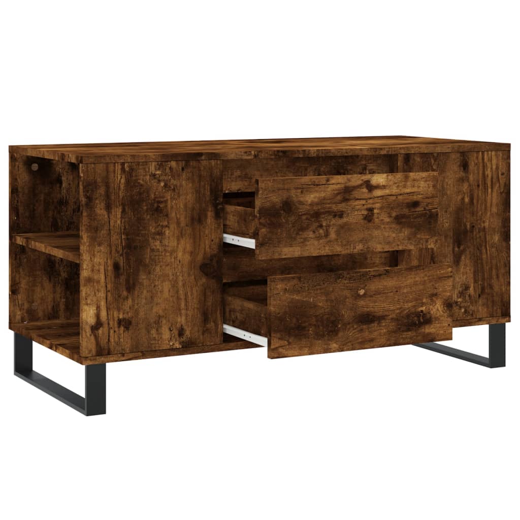 Salongbord røkt eik 102x44,5x50 cm konstruert tre