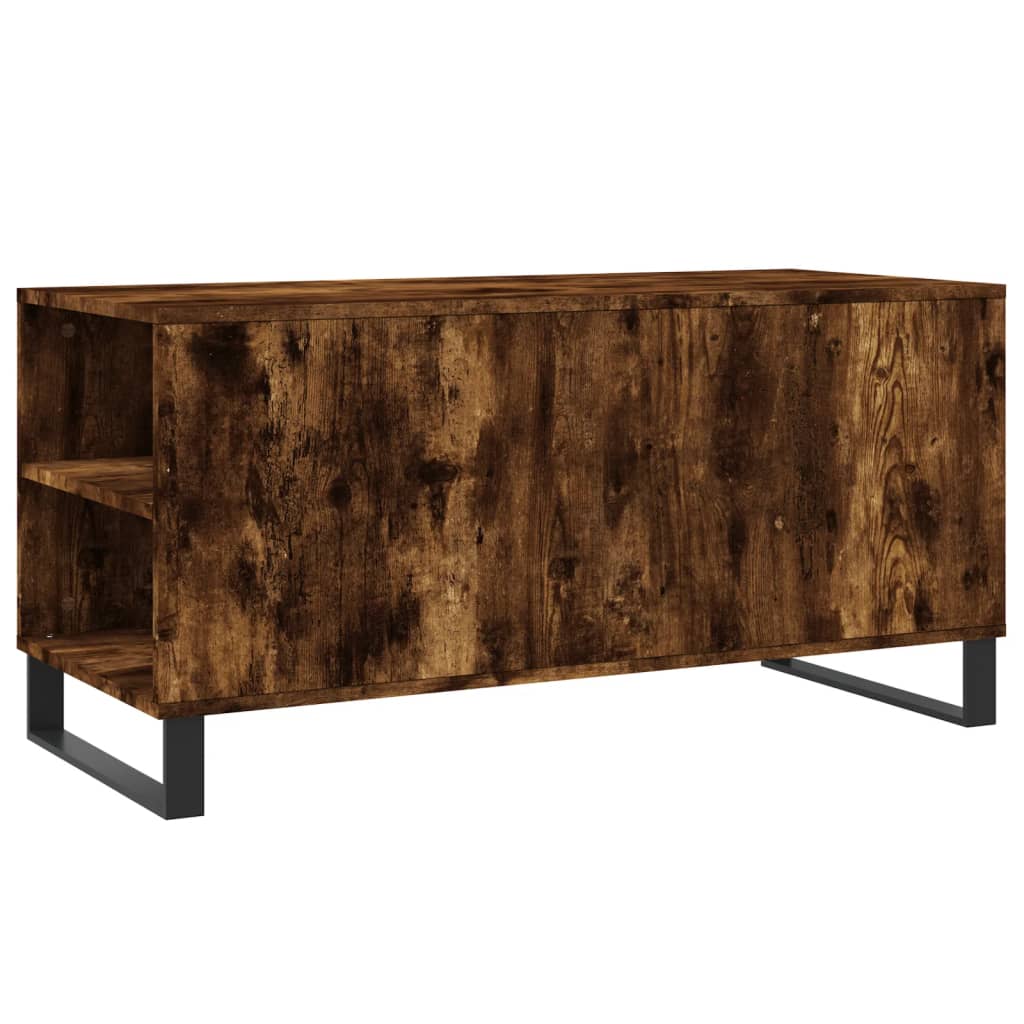 Salongbord røkt eik 102x44,5x50 cm konstruert tre