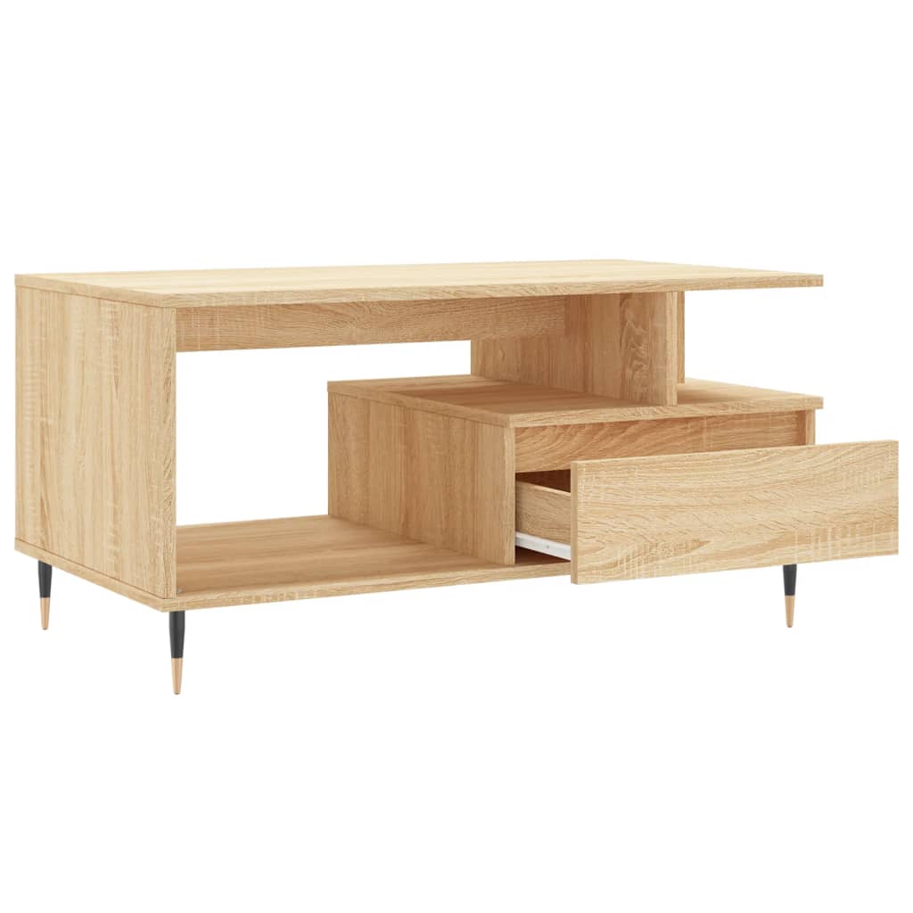 Salongbord sonoma eik 90x49x45 cm konstruert tre