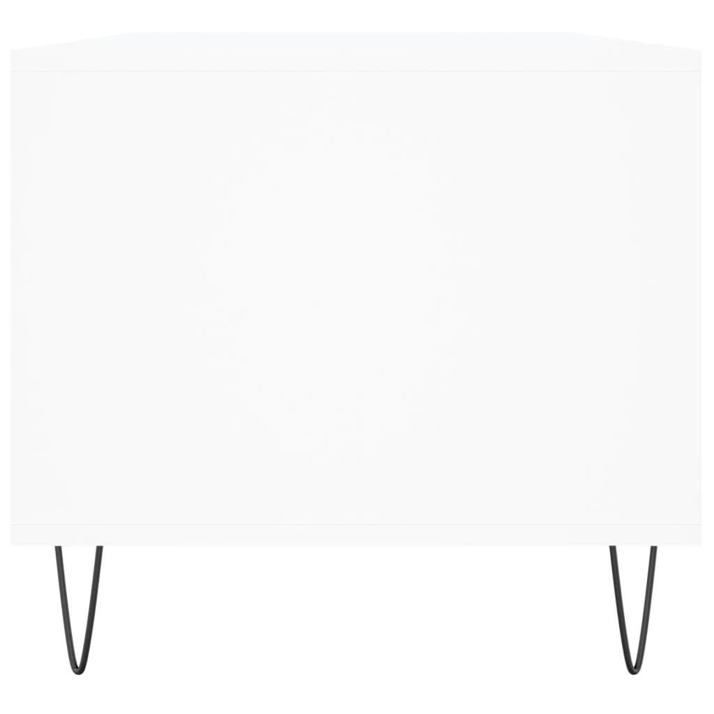 Salongbord hvit 90x49x45 cm konstruert tre