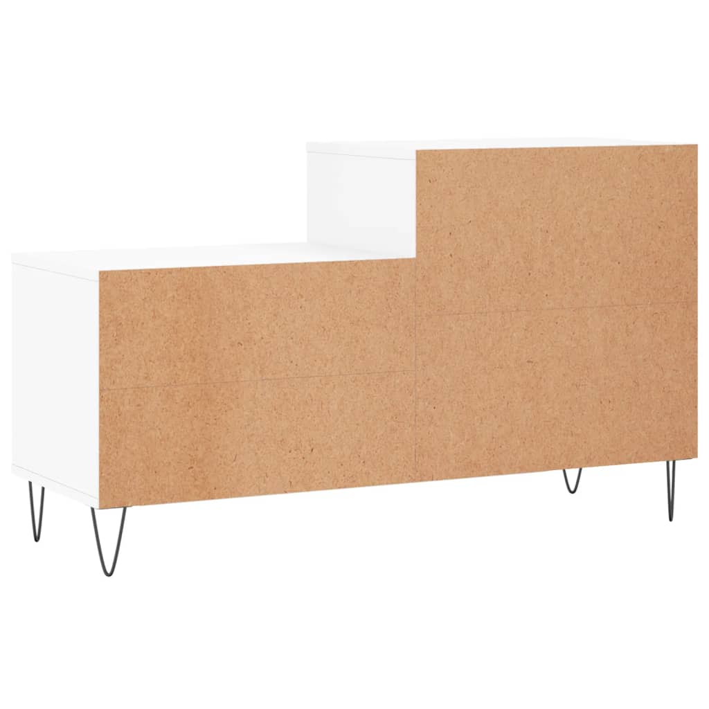 Skoskap høyglans hvit 102x36x60 cm konstruert tre
