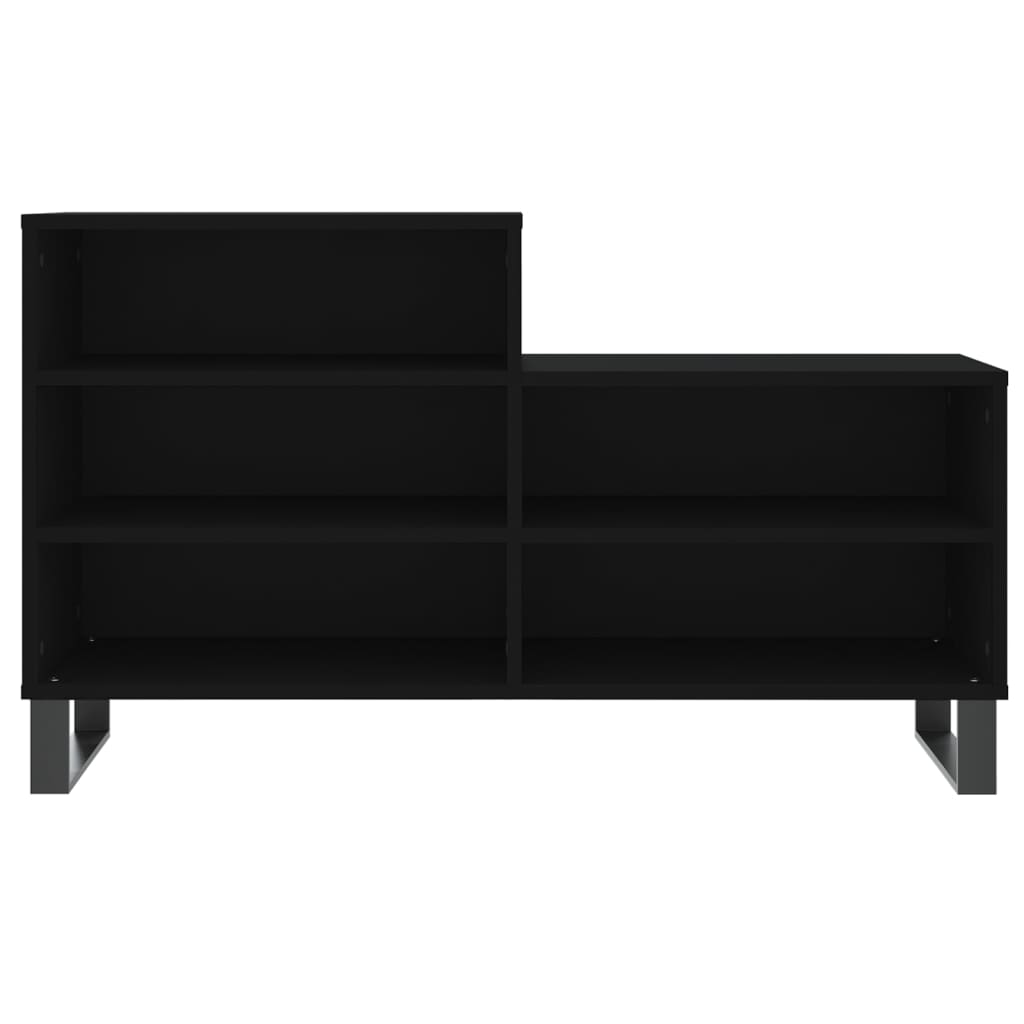 Skoskap svart 102x36x60 cm konstruert tre