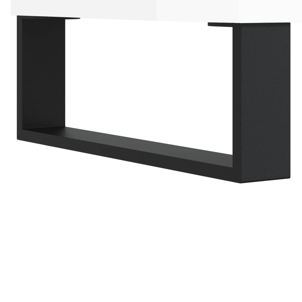 Skoskap høyglans hvit 102x36x60 cm konstruert tre