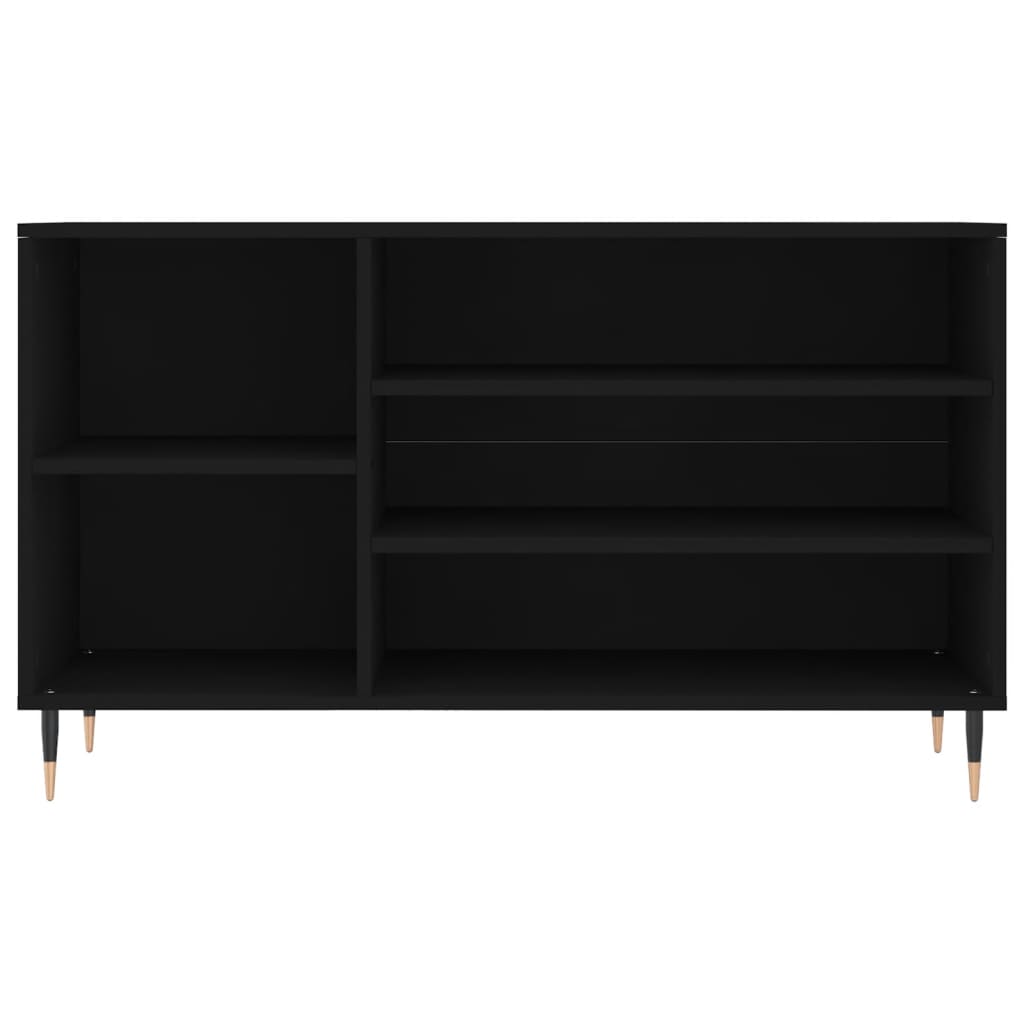 Skoskap svart 102x36x60 cm konstruert tre
