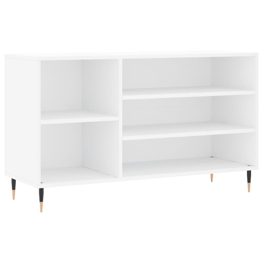 Skoskap høyglans hvit 102x36x60 cm konstruert tre