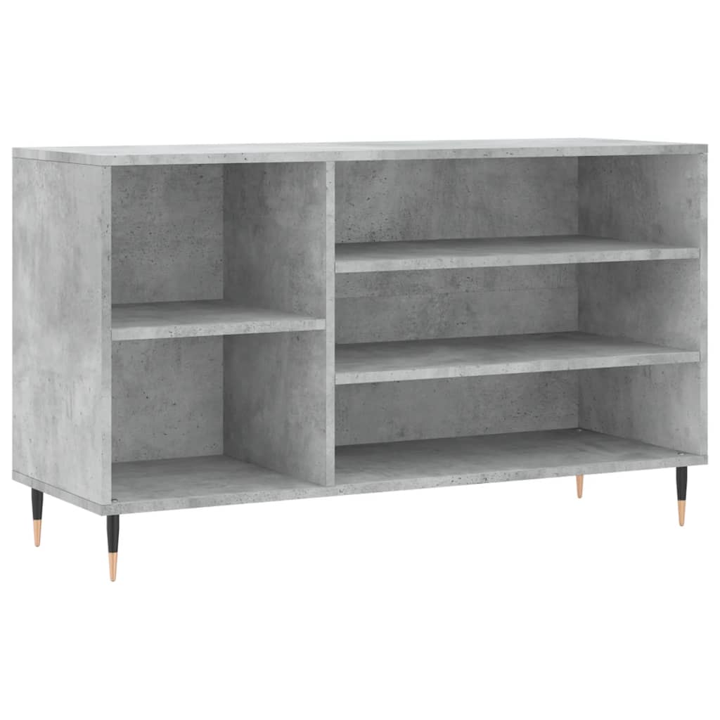 Skoskap betonggrå 102x36x60 cm konstruert tre