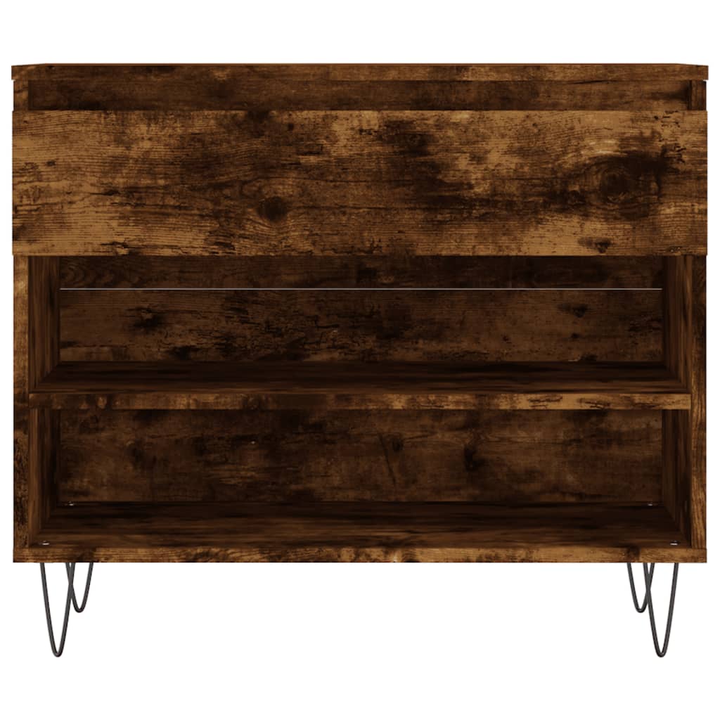 Skoskap røkt eik 70x36x60 cm konstruert tre vidaXL
