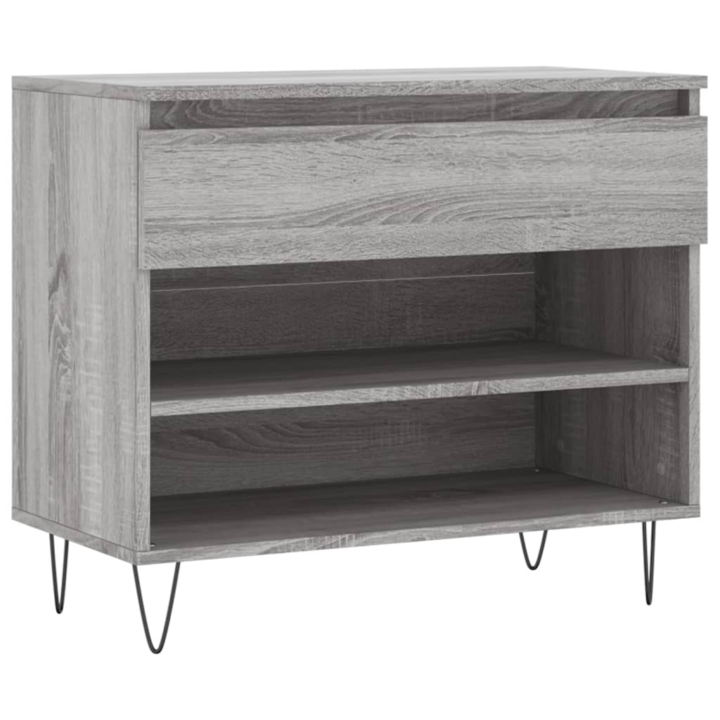 Skoskap grå sonoma 70x36x60 cm konstruert tre