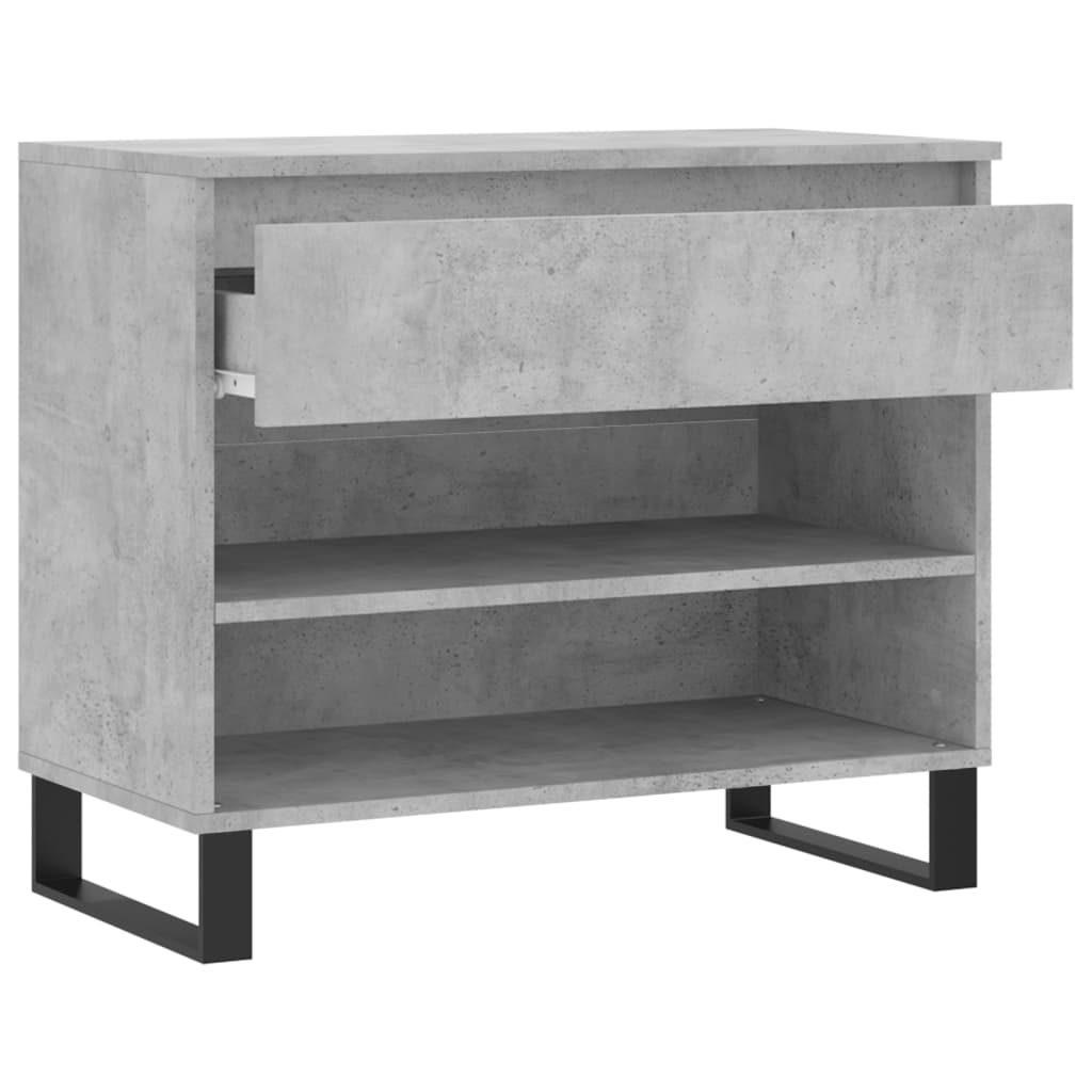 Skoskap betonggrå 70x36x60 cm konstruert tre