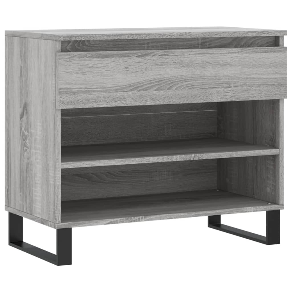 Skoskap grå sonoma 70x36x60 cm konstruert tre vidaXL