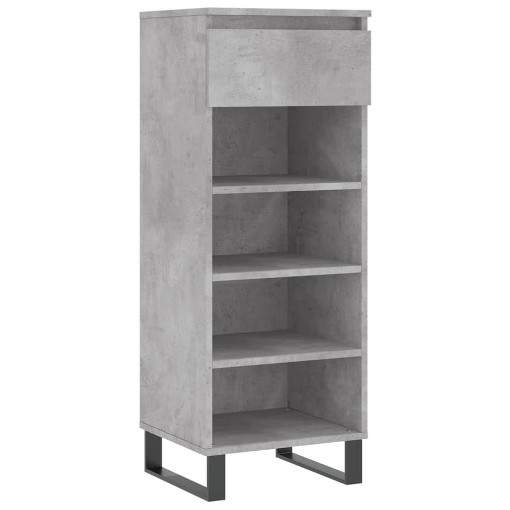 Skoskap betonggrå 40x36x105 cm konstruert tre